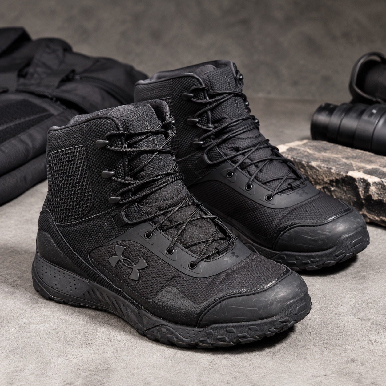 Under Armour Valsetz Rts 1.5 Tactical Boots Mens 11.5 Black Good Lightweight